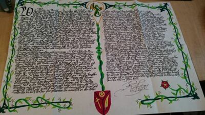 Urkunde zur Ernennung von Timotheus von Tusterfels zum Fürsten