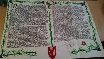 Urkunde zur Ernennung von Timotheus von Tusterfels zum Fürsten Urkunde zur Ernennung von Timotheus von Tusterfels zum Fürsten